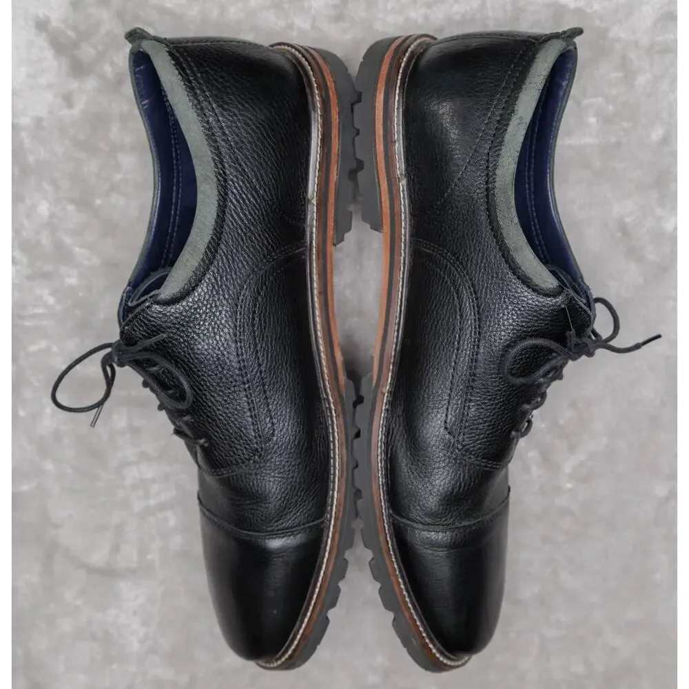 Cole Haan Richardson Black Leather Cap Toe Oxfords Grand 360 Mens Size 11.5